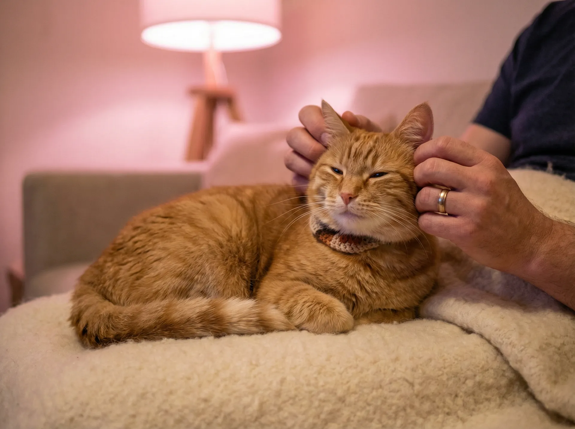猫咪被温柔抚摸的幸福时刻 - 十寸笔记本电脑